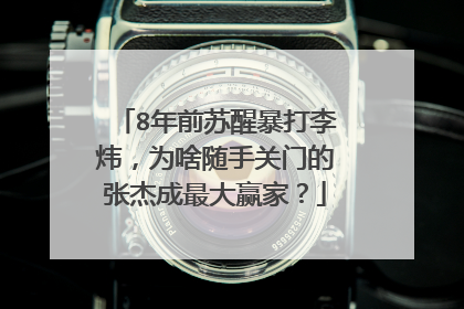 8年前苏醒暴打李炜,为啥随手关门的张杰成最大赢家?