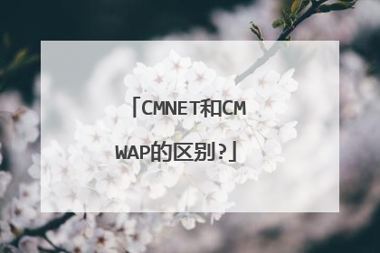 CMNET和CMWAP的区别?