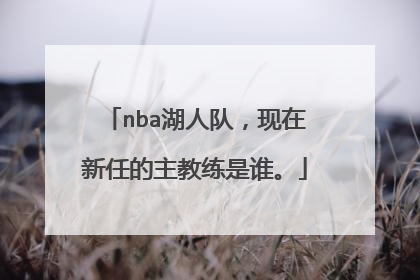 nba湖人队,现在新任的主教练是谁。