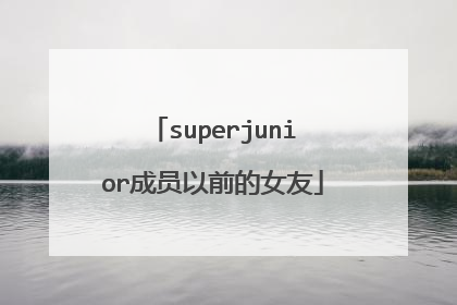 superjunior成员以前的女友